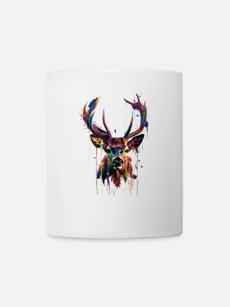 Reh - Tasse - Weiß