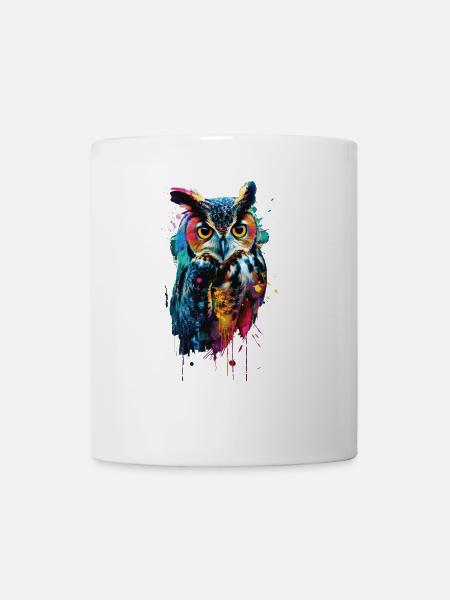 Hibou - Mug blanc - blanc
