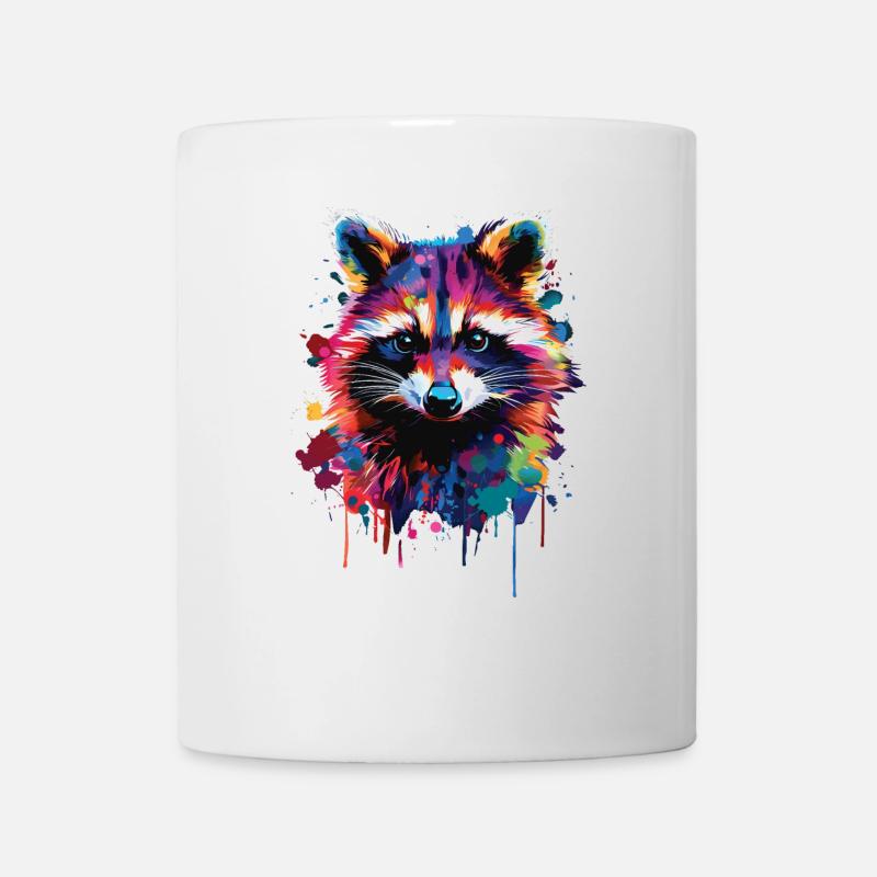 Waschbär - Tasse - Weiß