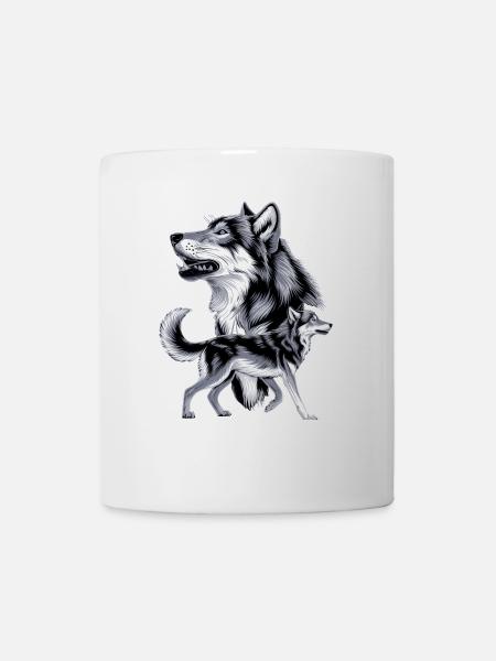 Wolf - Tasse - Weiß
