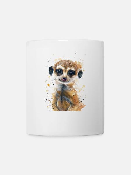 Erdmännchen - Tasse - Weiß