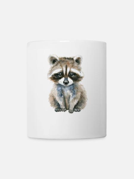 Waschbär - Tasse - Weiß