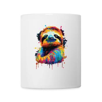Faultier - Tasse - Weiß - Vorne