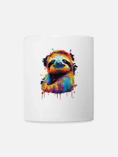 Faultier - Tasse - Weiß