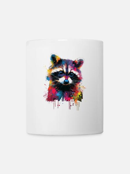 Waschbär - Tasse - Weiß