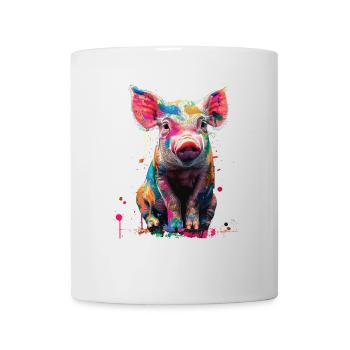 Schwein - Tasse - Weiß - Vorne