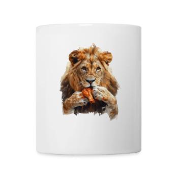 Löwe - Tasse - Weiß - Vorne
