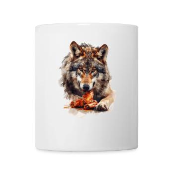 Wolf - Tasse - Weiß - Vorne