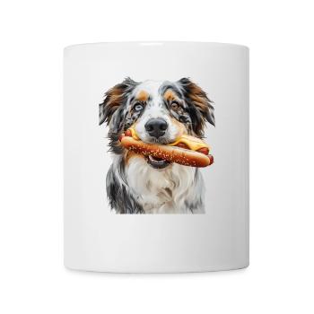 Australischer Schäferhund - Tasse - Weiß - Vorne