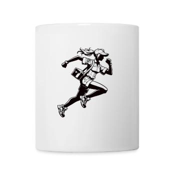 Dynamic Postwoman - Design for Young Postmen - Mug - white - Front