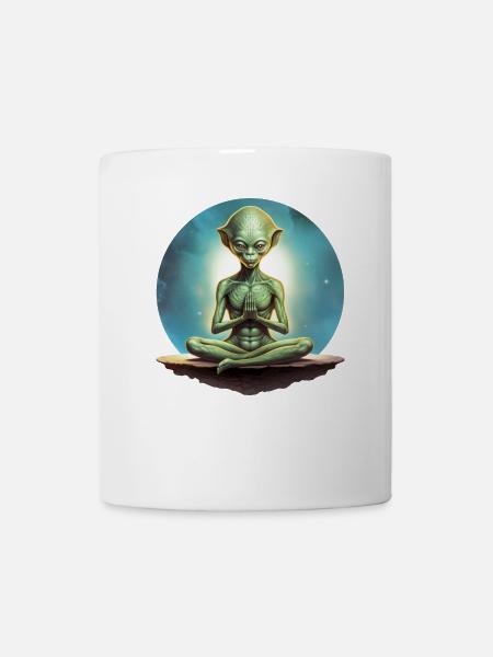 Yoga Aliens - Tasse - Weiß