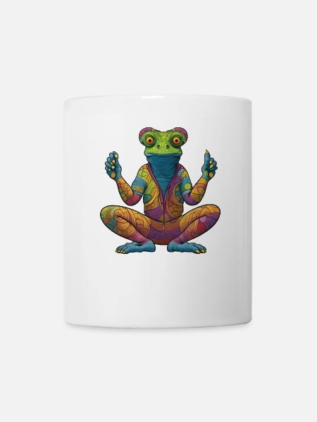 Yoga Chamäleone - Tasse - Weiß
