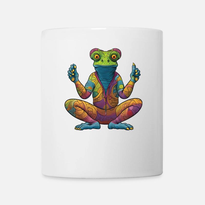 Yoga Chamäleone - Tasse - Weiß