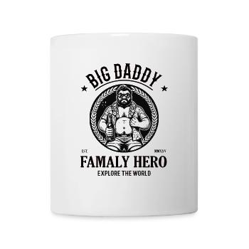 Fat father - family hero explores the world - Mug - white - Front