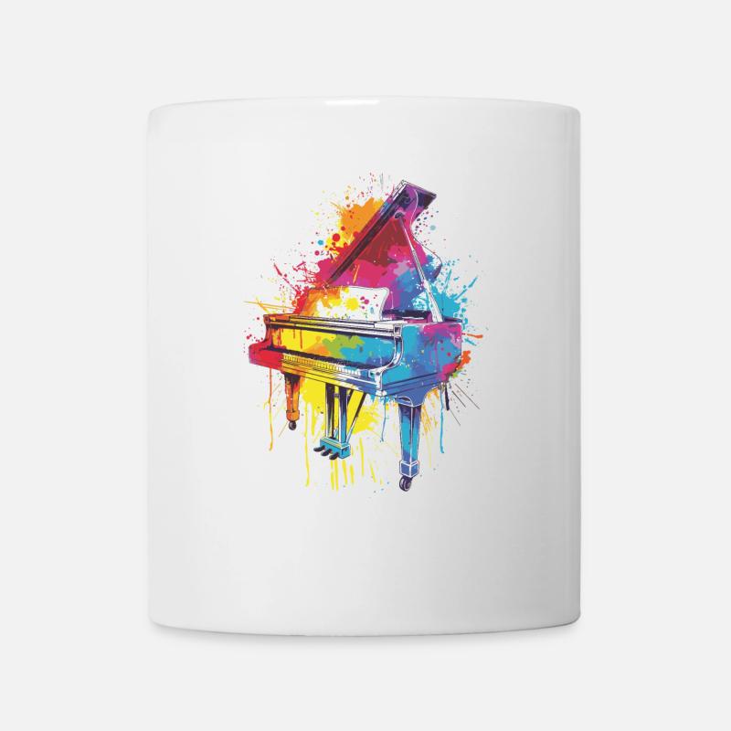 Klavier - Tasse - Weiß
