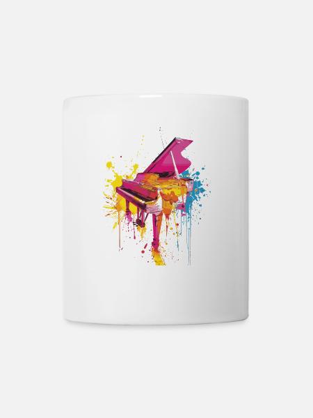 Klavier - Tasse - Weiß