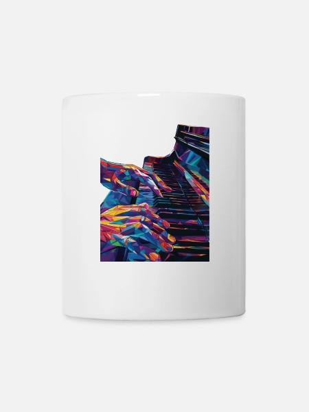 Klavier - Tasse - Weiß