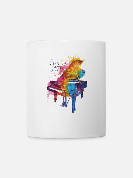 Klavier - Tasse - Weiß