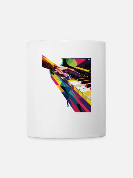 Klavier - Tasse - Weiß
