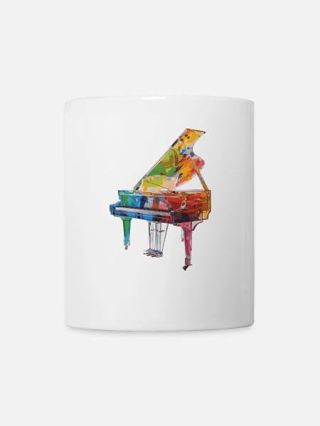 Klavier - Tasse - Weiß