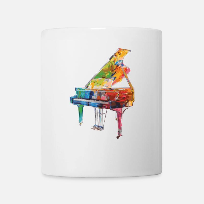 Klavier - Tasse - Weiß