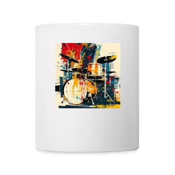 Schlagzeug - Tasse - Weiß - Vorne
