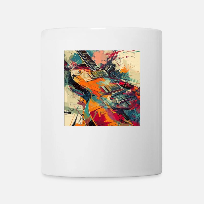 Gitarre - Tasse - Weiß