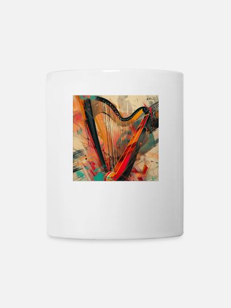 Harfe - Tasse - Weiß