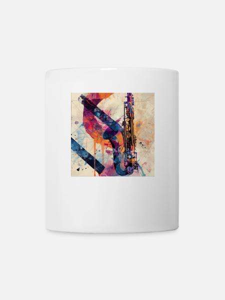Saxophone - Mug blanc - blanc