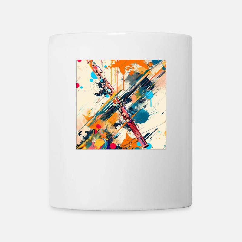 Flûte traversière - Mug blanc - blanc