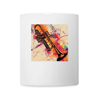 Trompete - Tasse - Weiß - Vorne