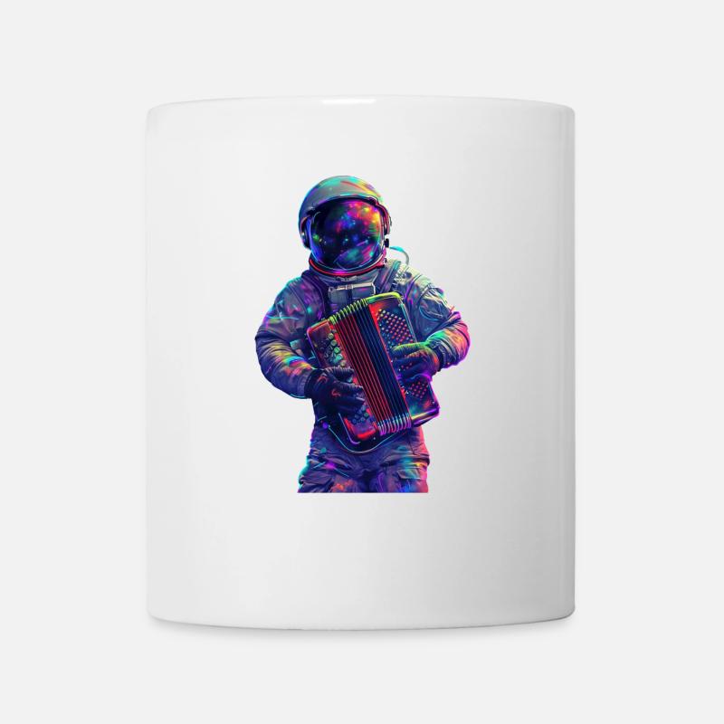 Astronaut Akkordeon - Tasse - Weiß