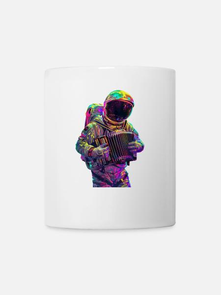 Astronaut Akkordeon - Tasse - Weiß