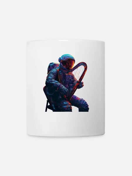 Astronaut Harfe - Tasse - Weiß