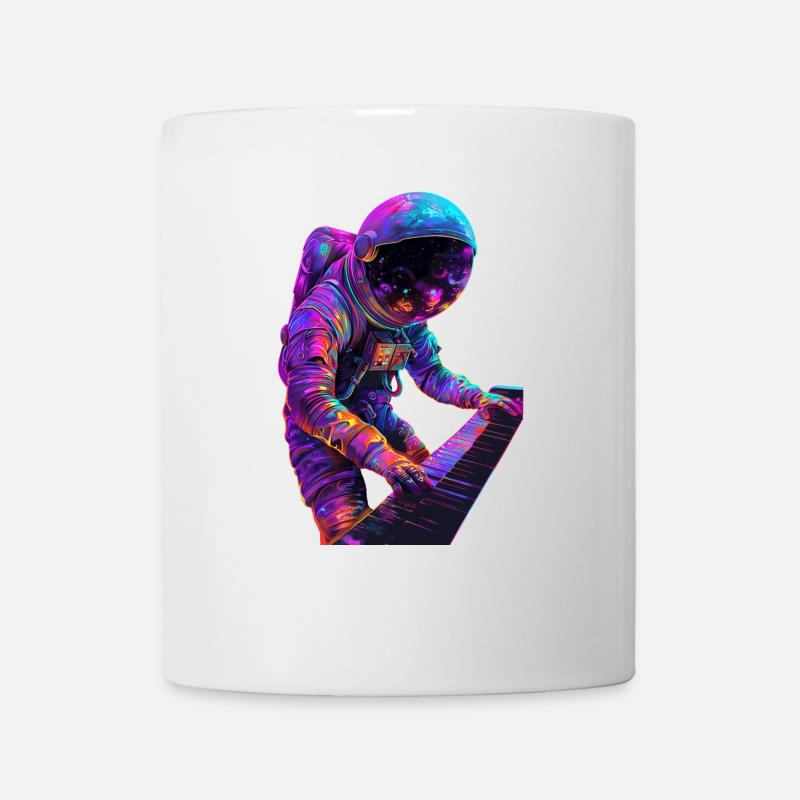 Astronaut Klavier - Tasse - Weiß