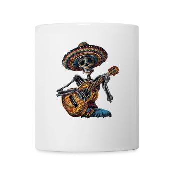 Ukulélé Mexicain Squelette - Mug blanc - blanc - Devant