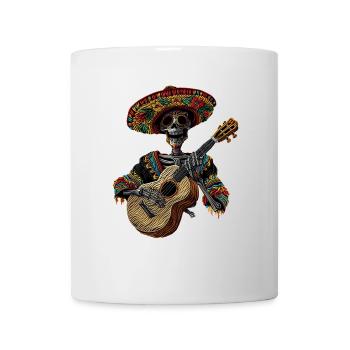 Ukulélé Mexicain Squelette - Mug blanc - blanc - Devant