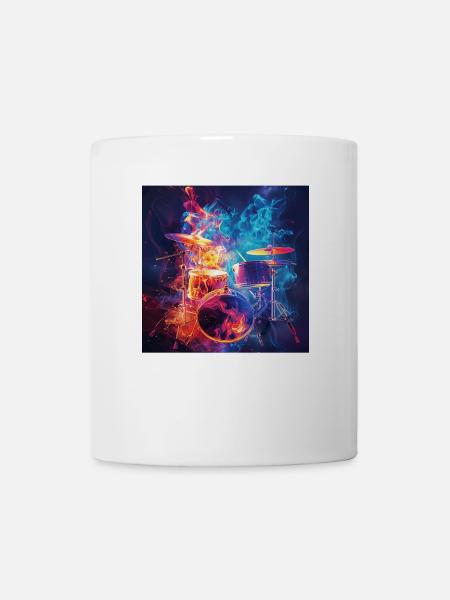 Schlagzeug - Tasse - Weiß