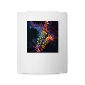 Saxophon - Tasse - Weiß - Vorne