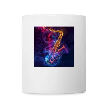 Saxophon - Tasse - Weiß - Vorne