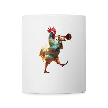 Hahn Trompete - Tasse - Weiß - Vorne