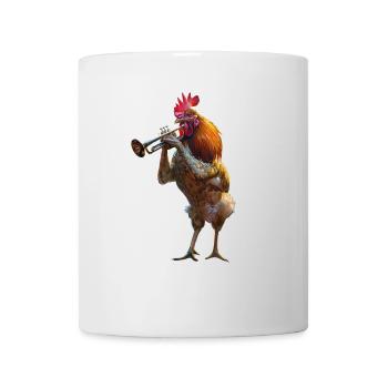 Hahn Trompete - Tasse - Weiß - Vorne