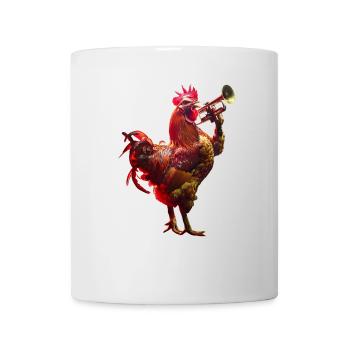 Hahn Trompete - Tasse - Weiß - Vorne