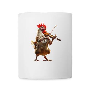 Hahn Violine - Tasse - Weiß - Vorne