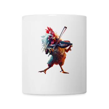 Hahn Violine - Tasse - Weiß - Vorne