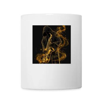 Saxophon - Tasse - Weiß - Vorne