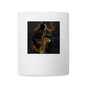 Saxophon - Tasse - Weiß - Vorne