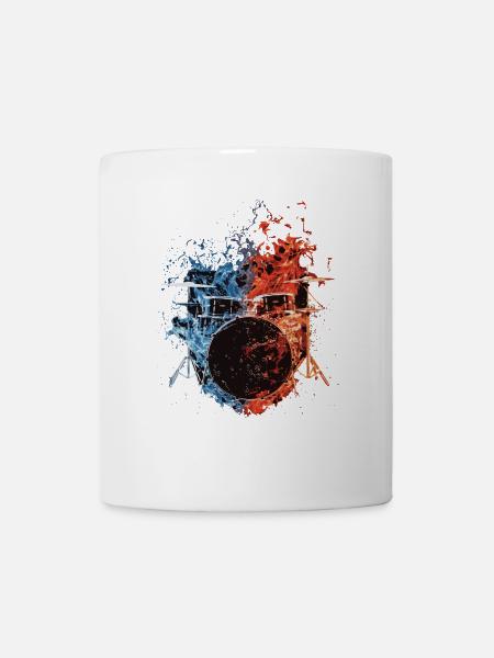 Schlagzeug - Tasse - Weiß