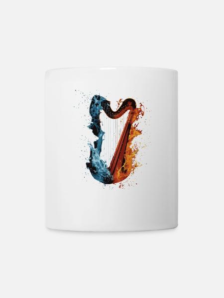 Harfe - Tasse - Weiß