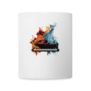 Klavier - Tasse - Weiß - Vorne